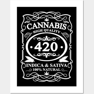 420 Cannabis 100 Percent Natural Posters and Art